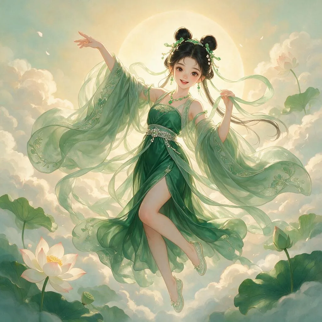 四仙女·绿衣